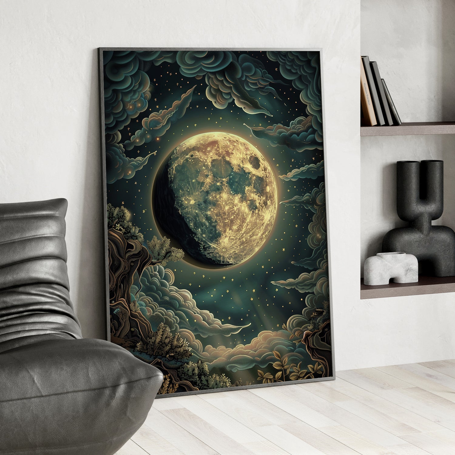 Framed Paper Print - Waxing Gibbous Dreamscape