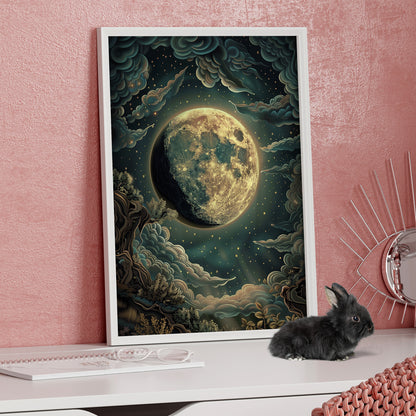 Framed Paper Print - Waxing Gibbous Dreamscape