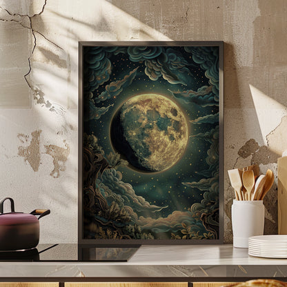 Framed Paper Print - Waxing Gibbous Dreamscape