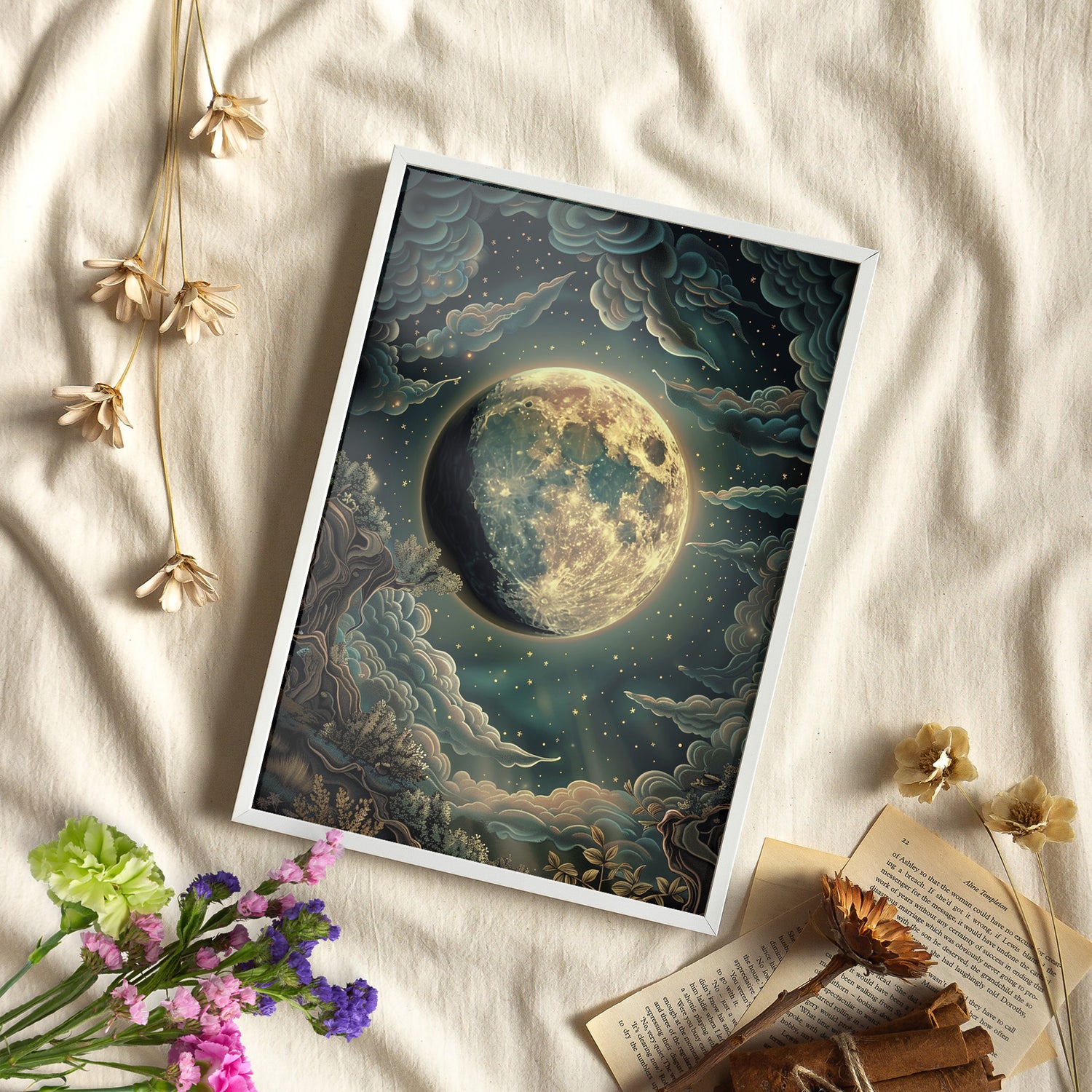 Framed Paper Print - Waxing Gibbous Dreamscape