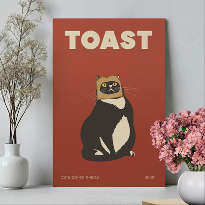 .75" Matte Canvas - Toasted Feline Fancy