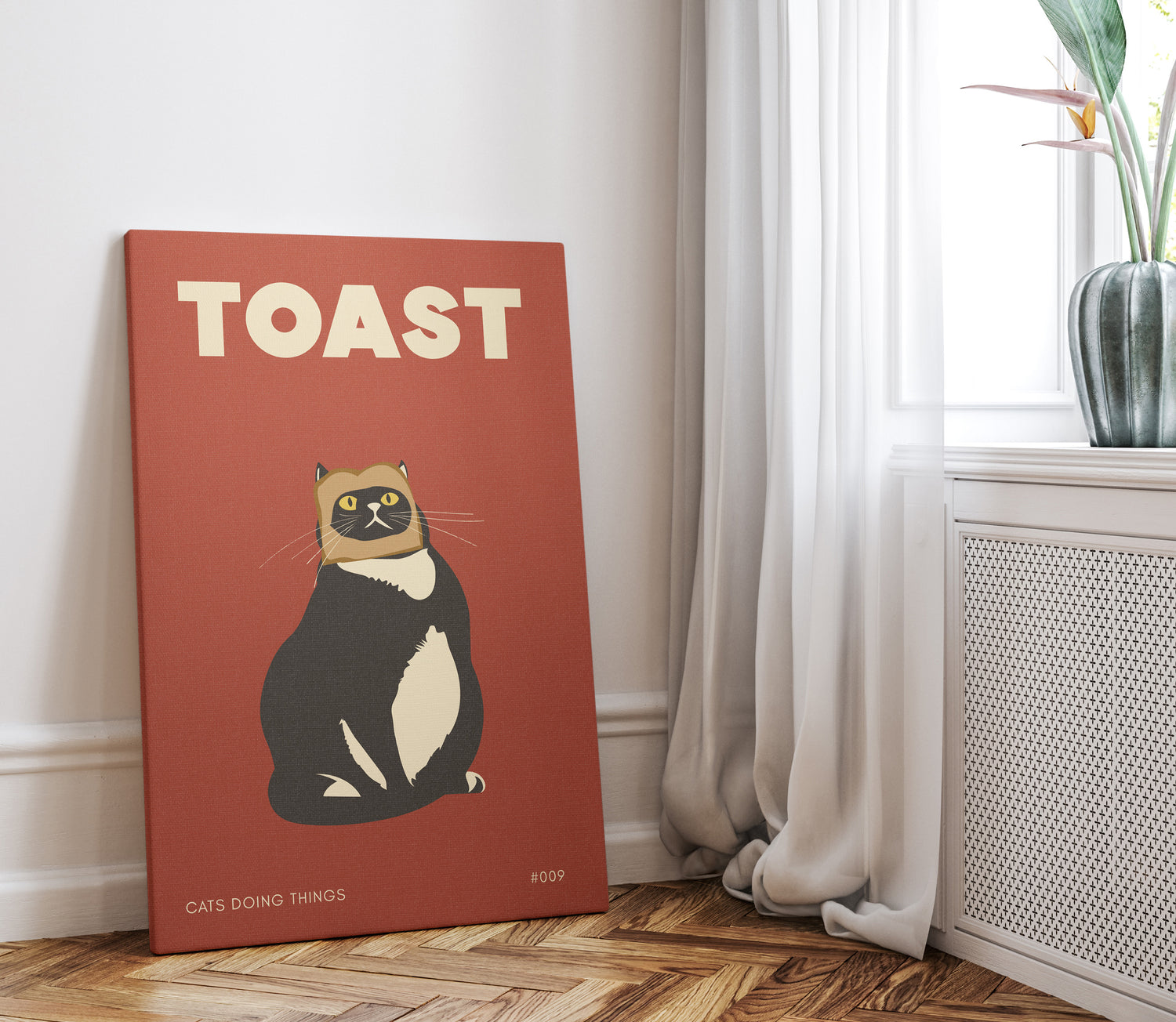 .75" Matte Canvas - Toasted Feline Fancy