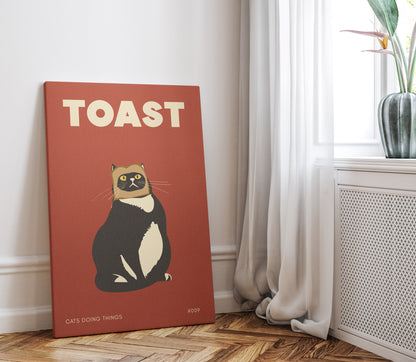 .75" Matte Canvas - Toasted Feline Fancy