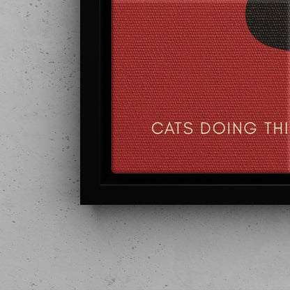 Framed Canvas - Toasted Feline Fancy