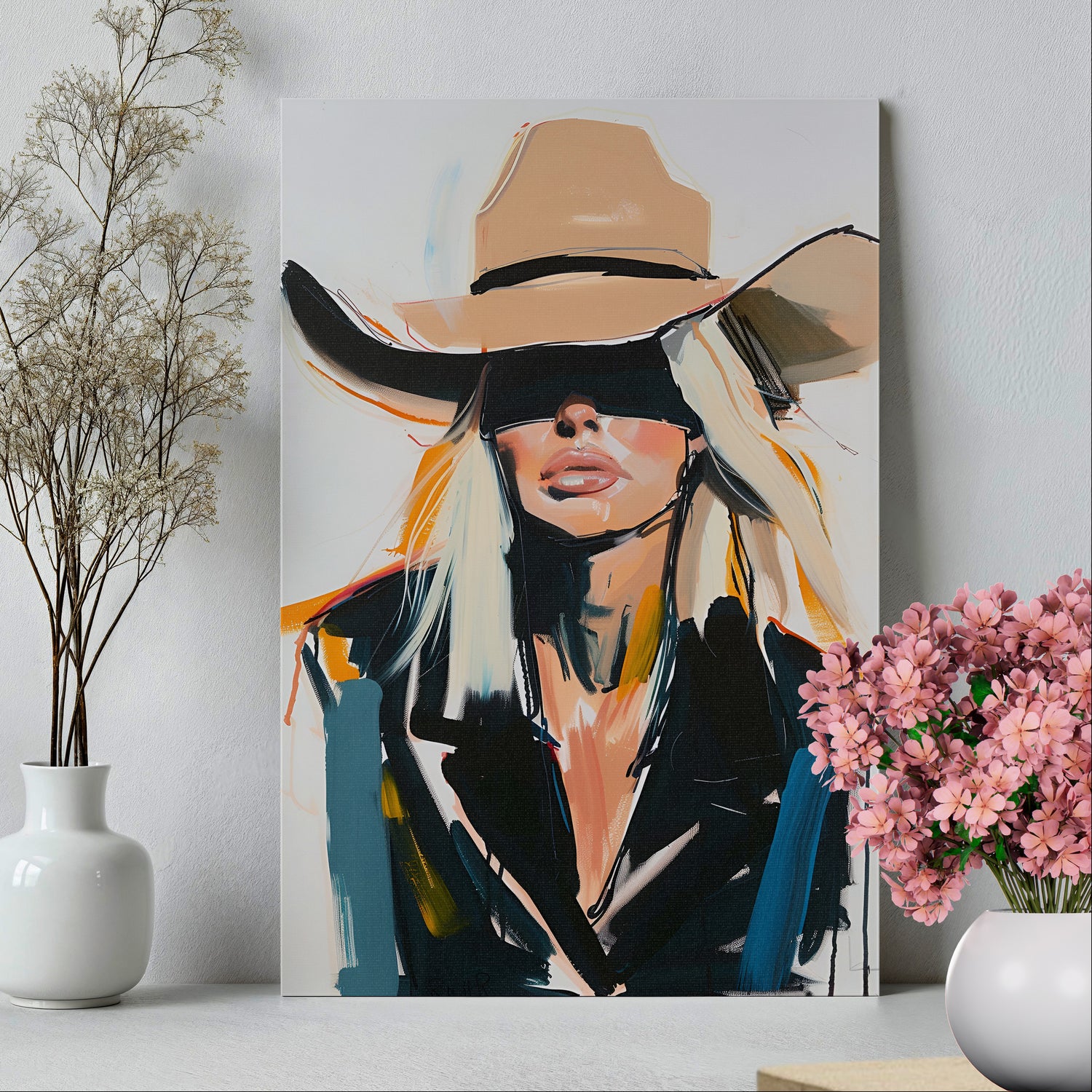.75&quot; Matte Canvas - Blindfolded Cowgirl Charm