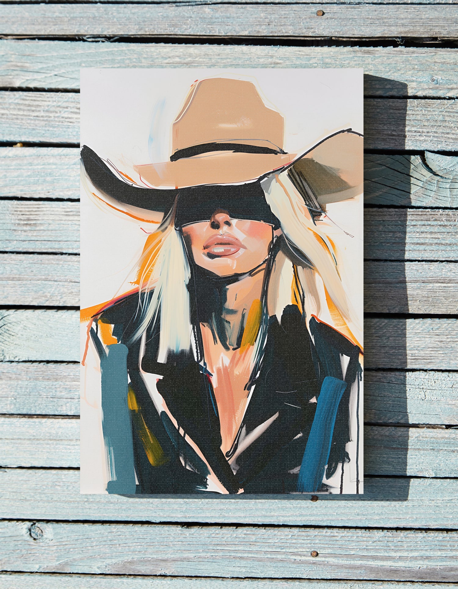 .75&quot; Matte Canvas - Blindfolded Cowgirl Charm