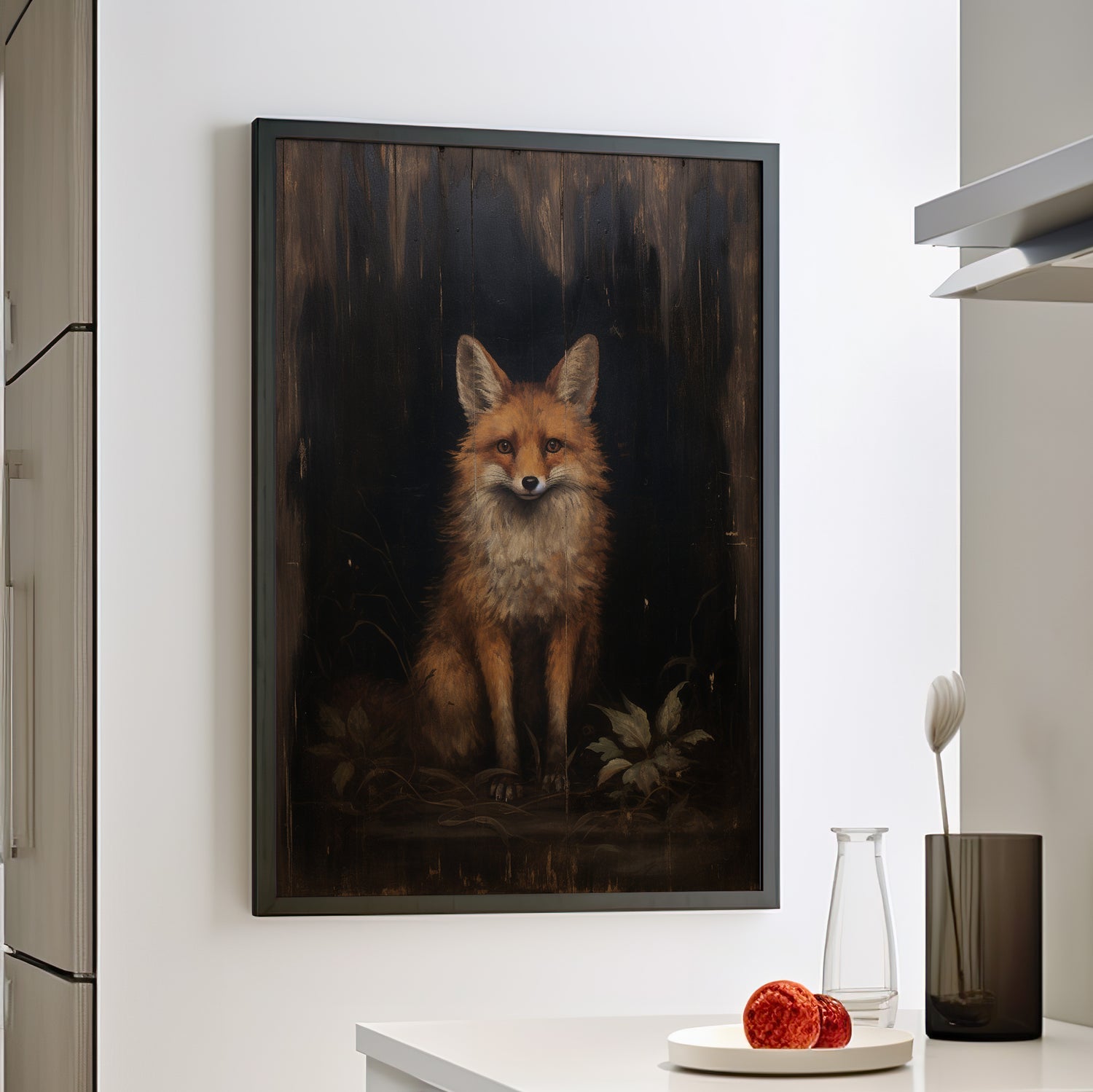 Framed Paper Print - Mystical Fox Gaze