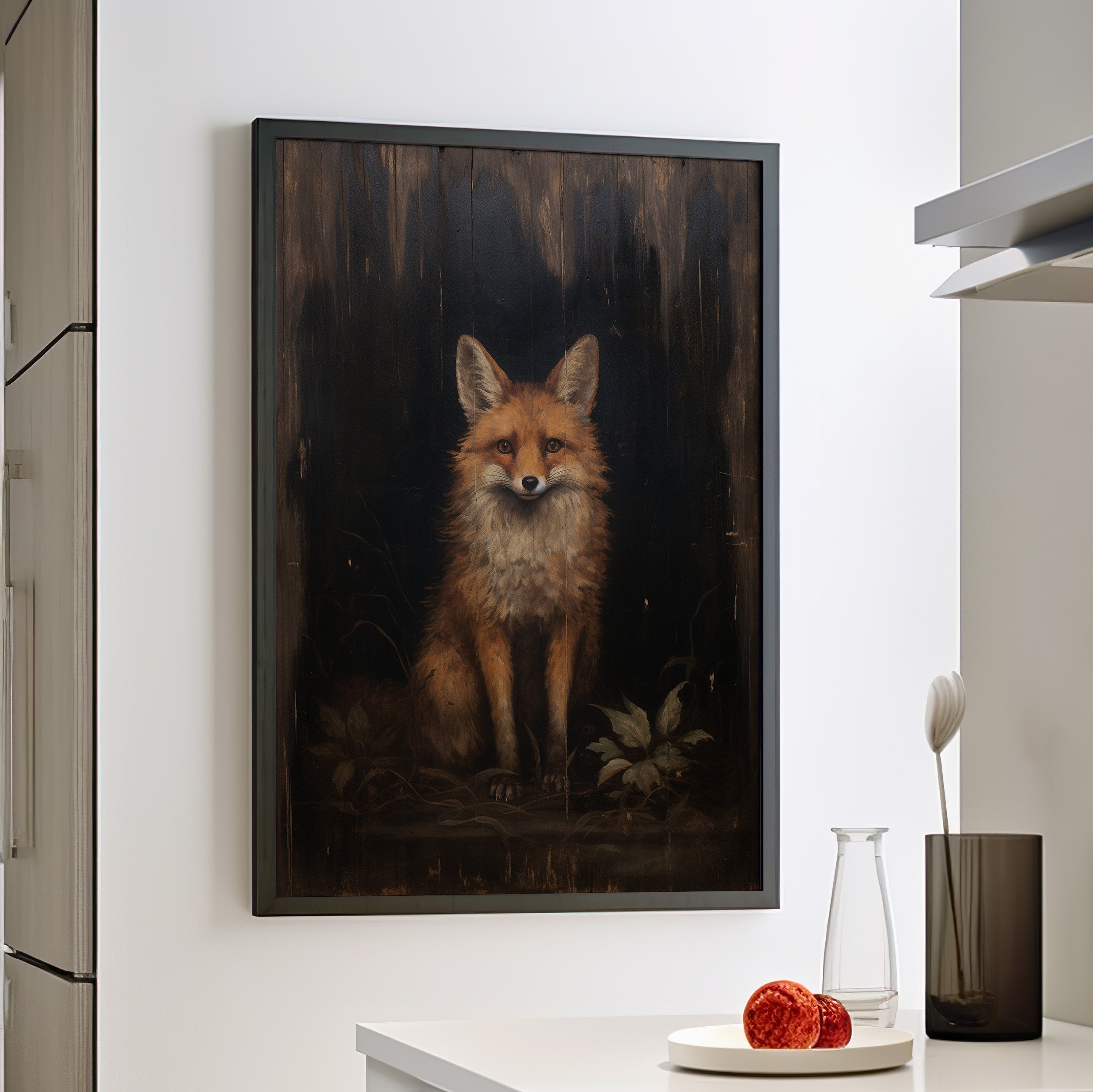 Framed Paper Print - Mystical Fox Gaze