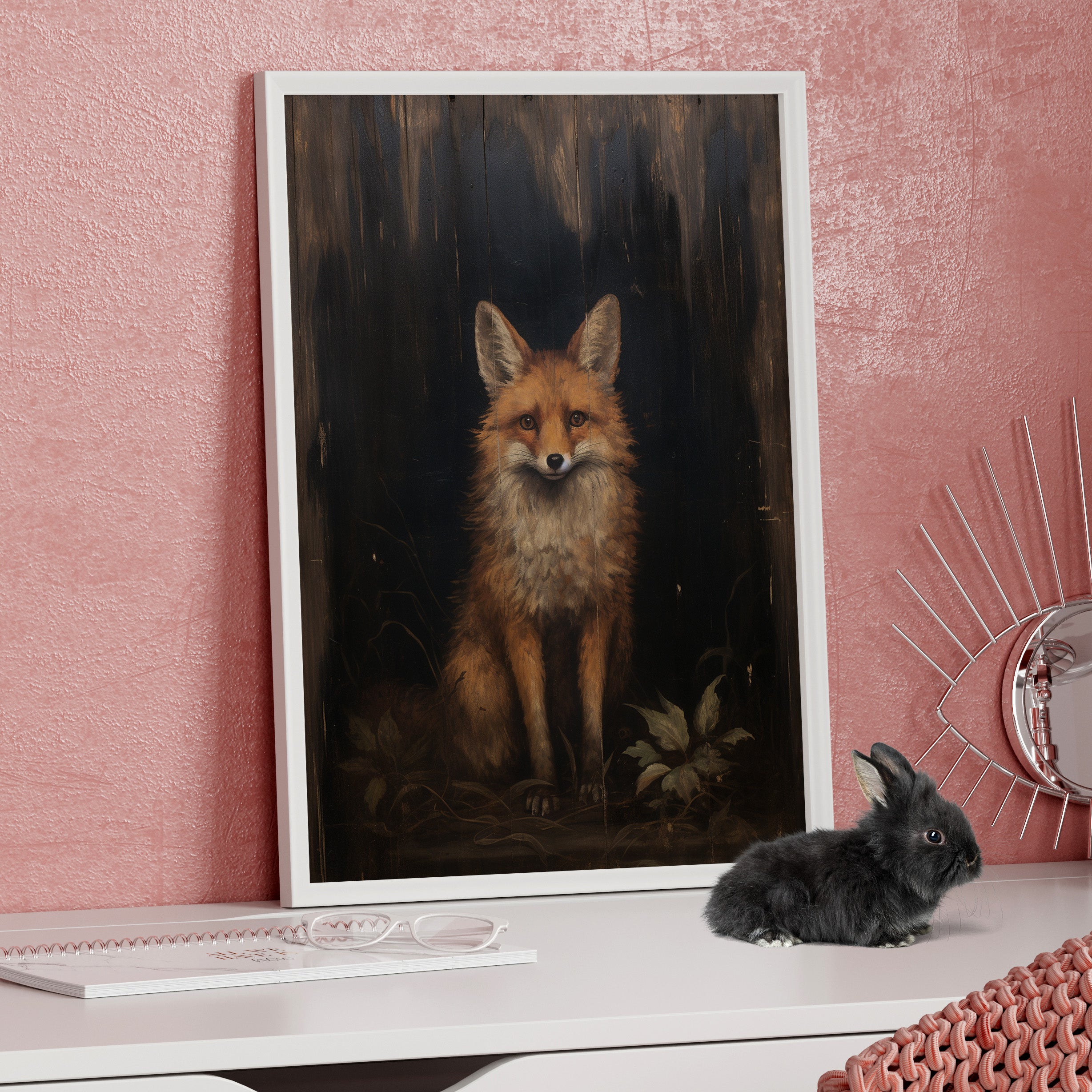 Framed Paper Print - Mystical Fox Gaze
