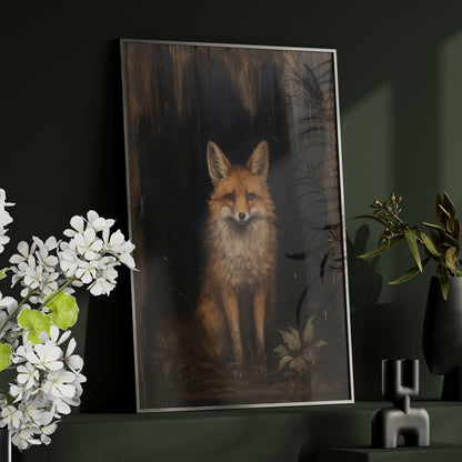 Framed Paper Print - Mystical Fox Gaze