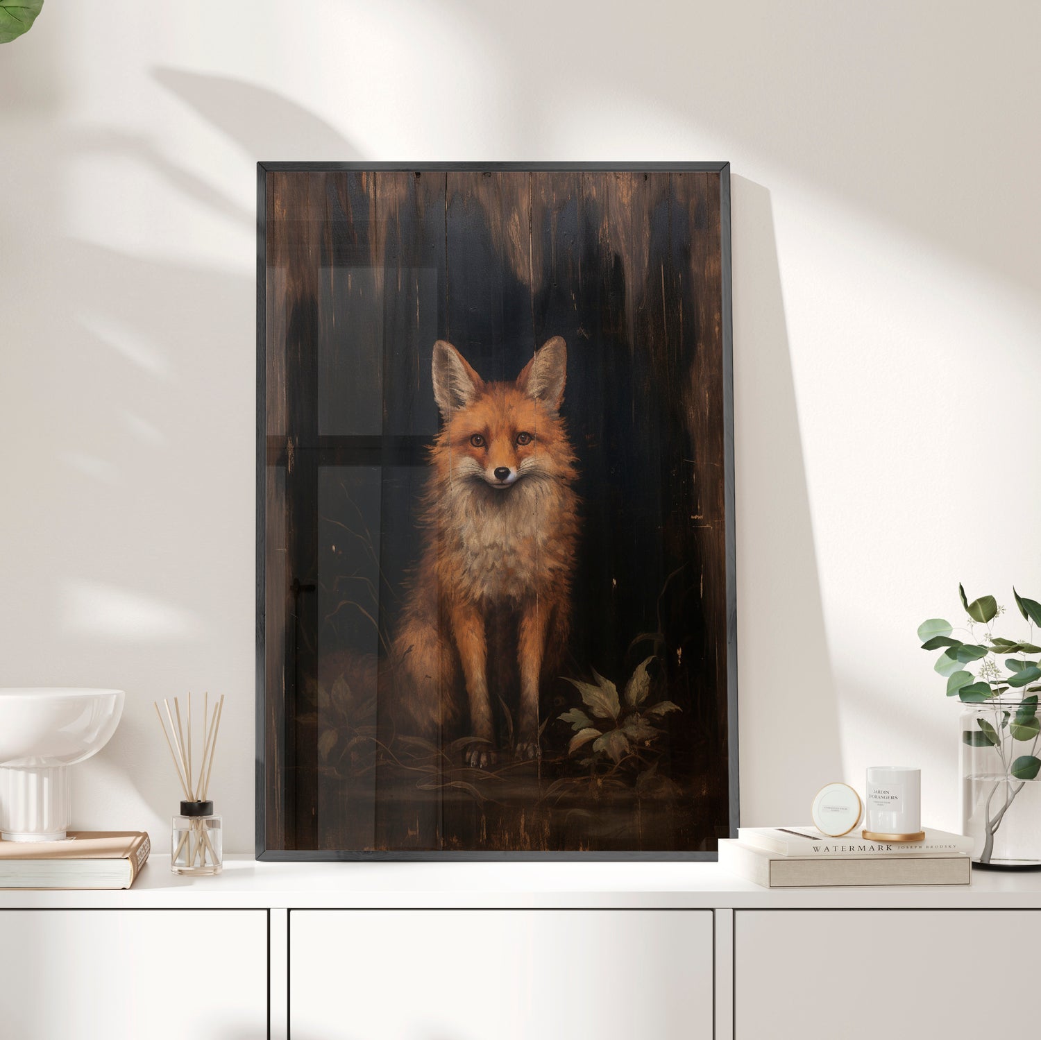 Framed Paper Print - Mystical Fox Gaze