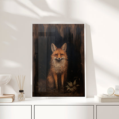 Framed Paper Print - Mystical Fox Gaze