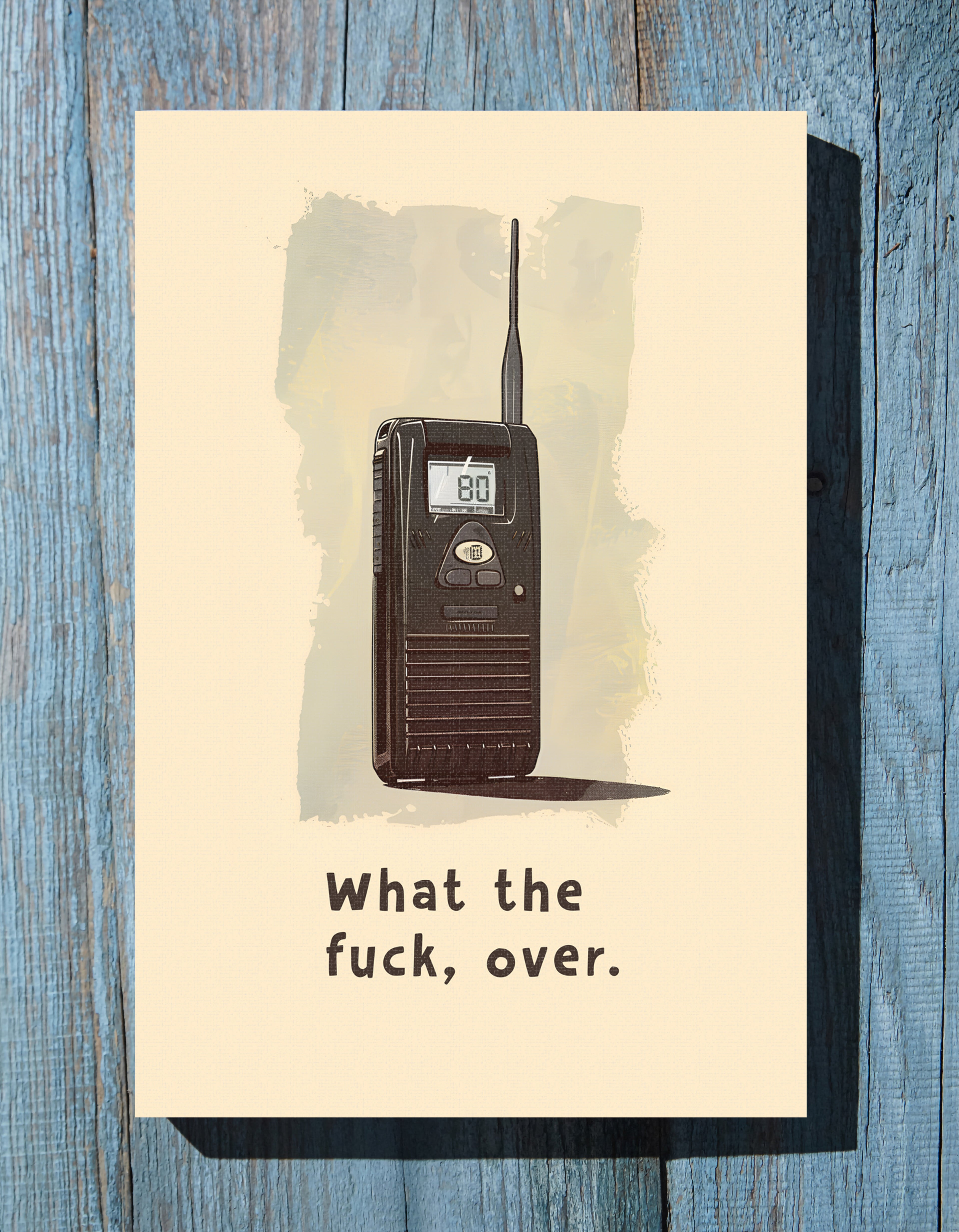 1.25" Matte Canvas - Walkie Talkie WTF Moment