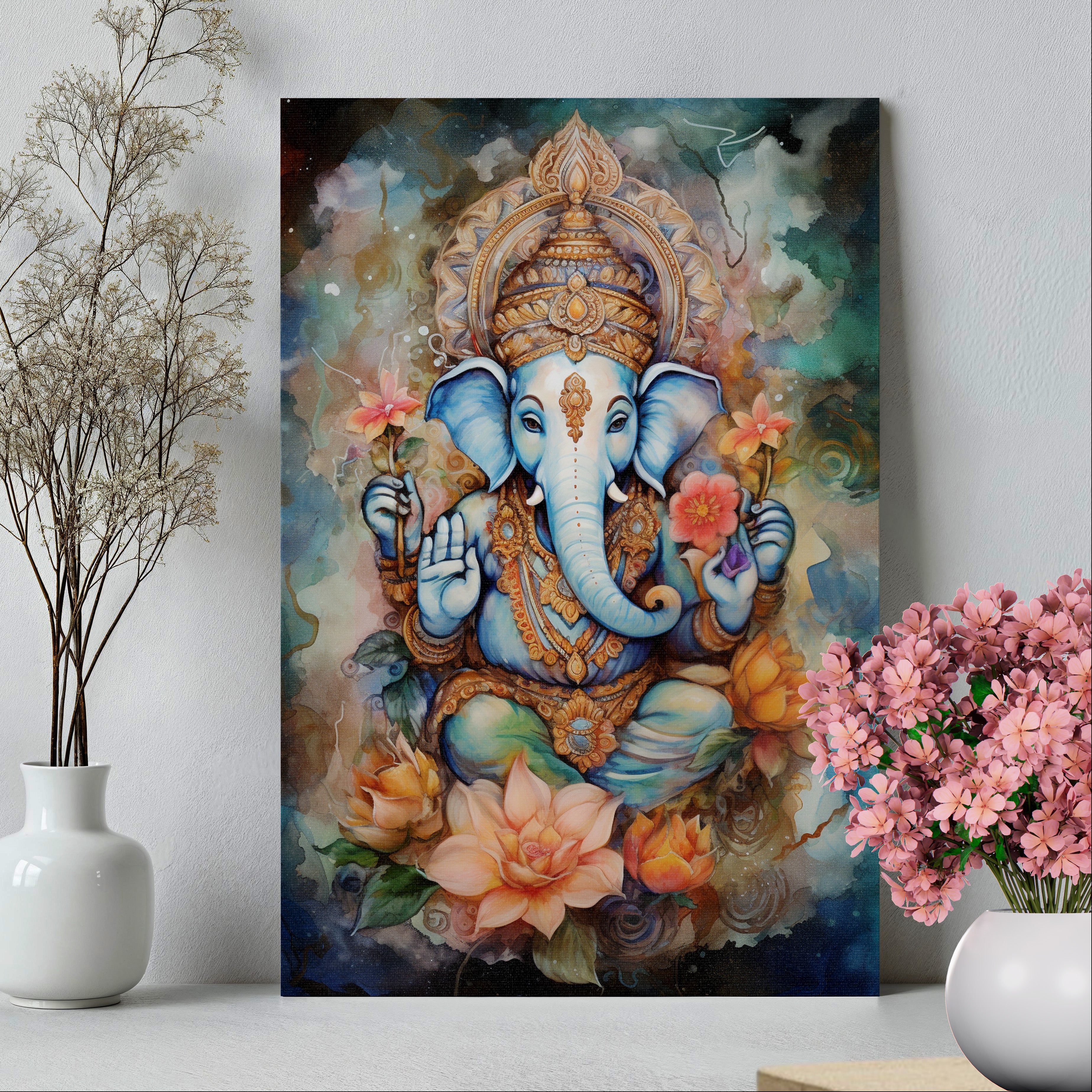 .75&quot; Matte Canvas - Ganesha&