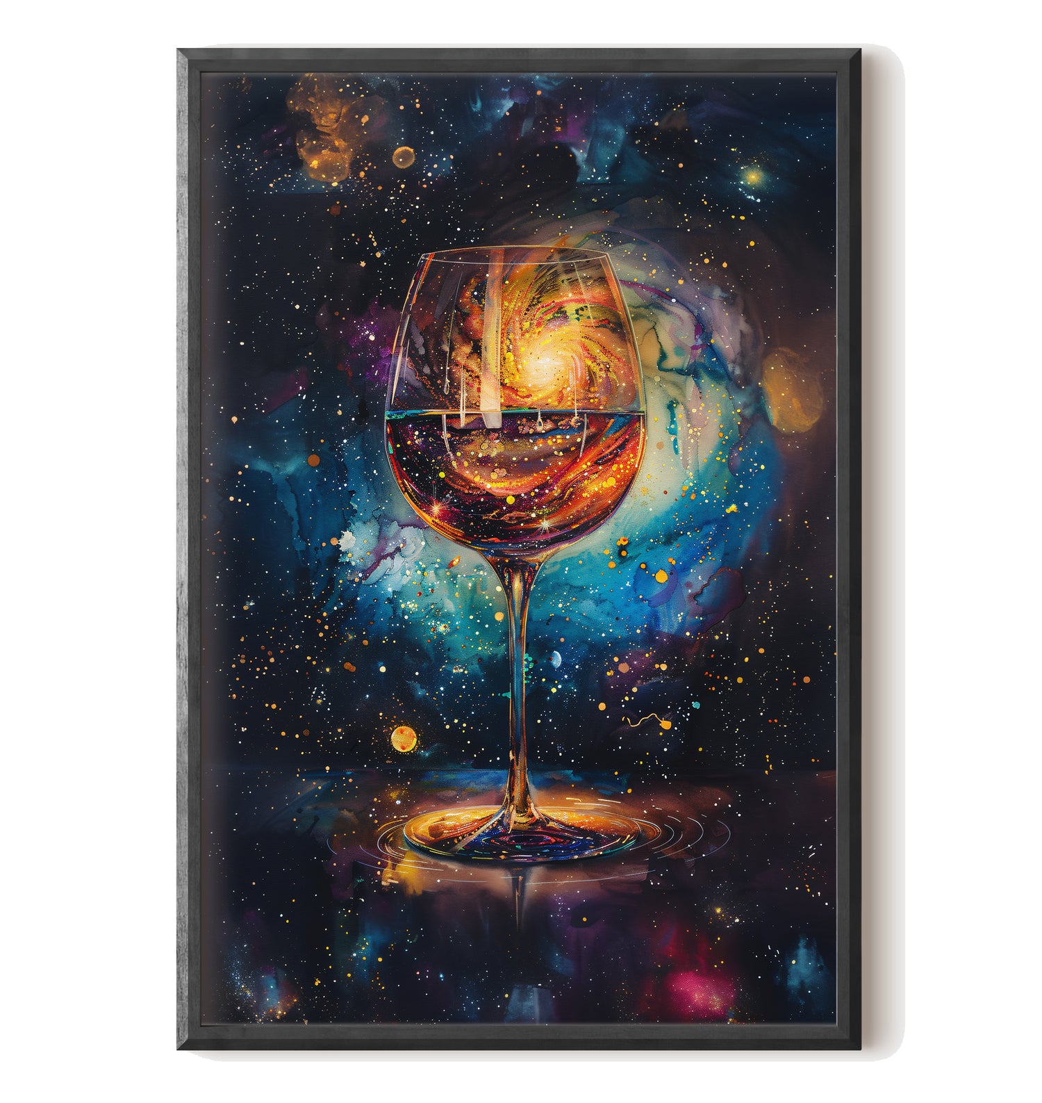 Cosmic Swirl in Wine Glass