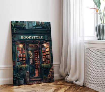.75" Matte Canvas - Midnight Bookstore Glow
