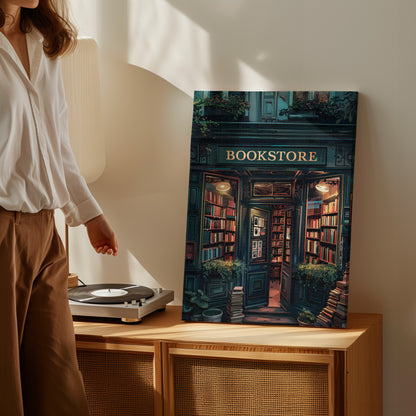 .75" Matte Canvas - Midnight Bookstore Glow