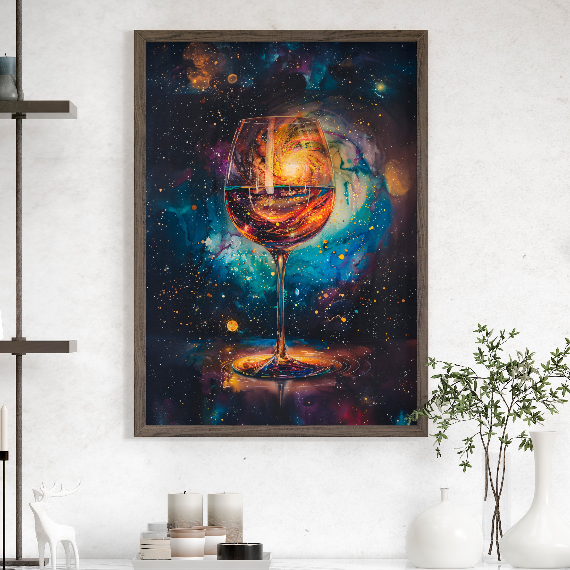 Cosmic Swirl in Wine Glass