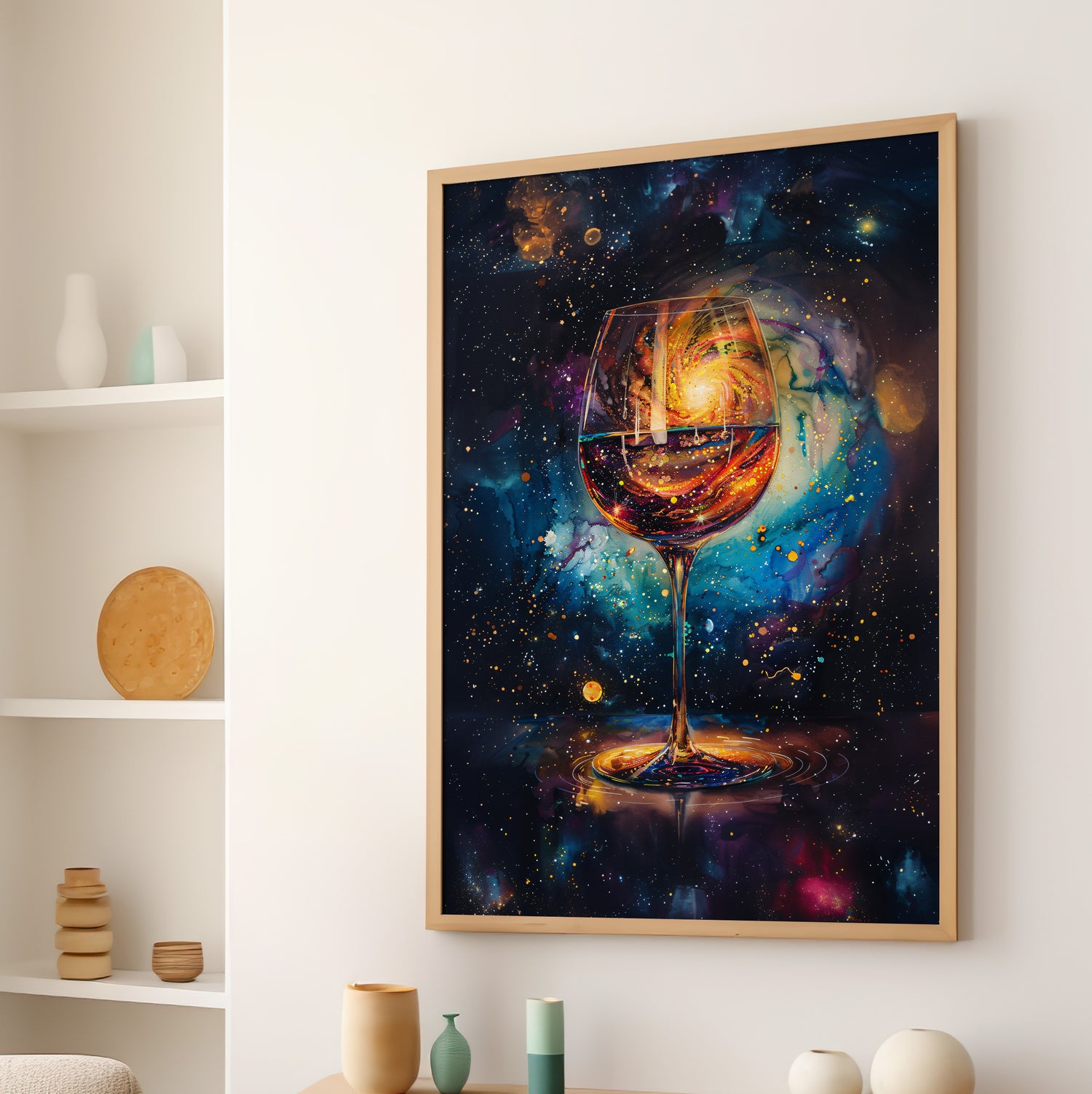 Cosmic Swirl in Wine Glass