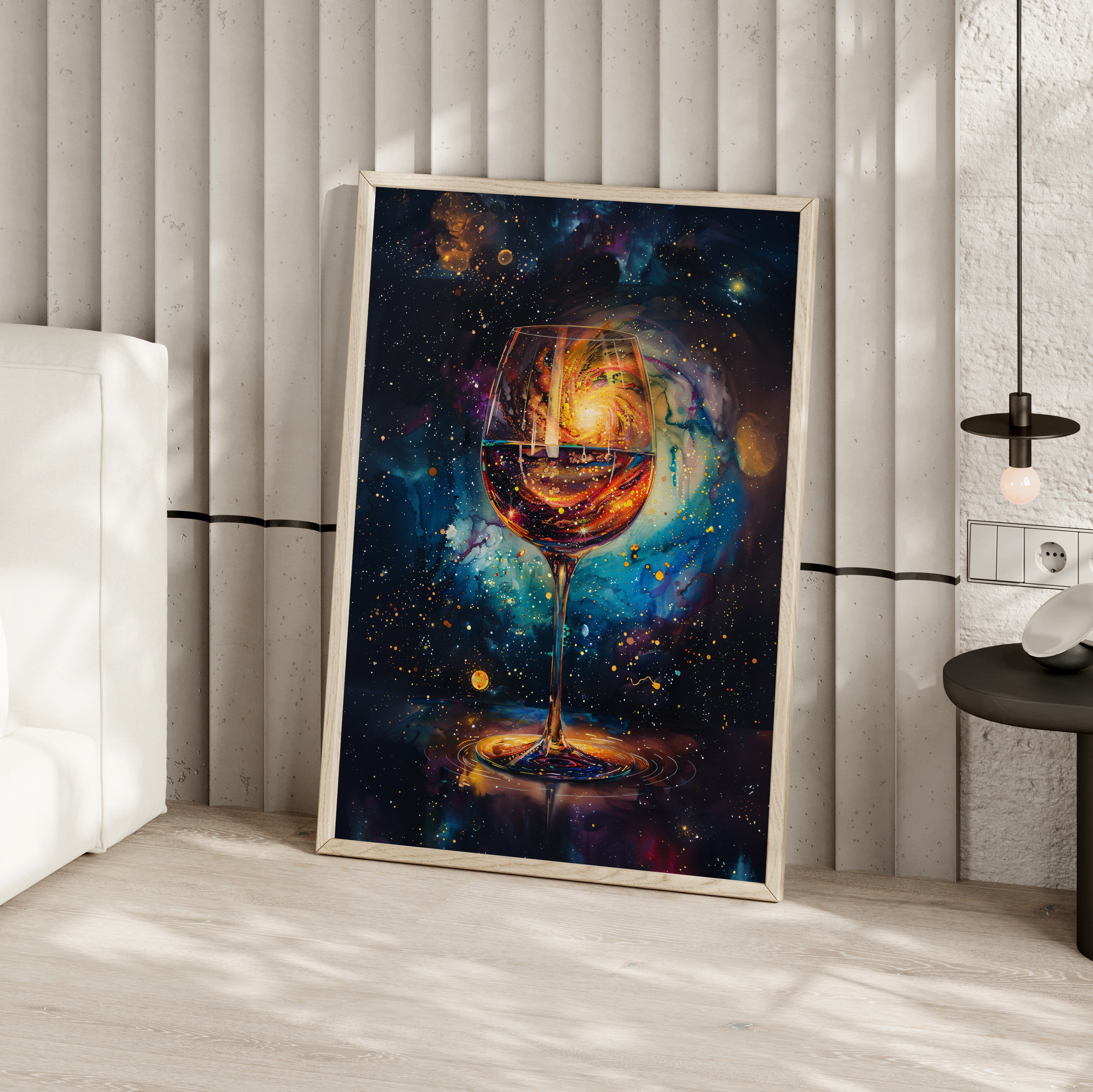 Cosmic Swirl in Wine Glass