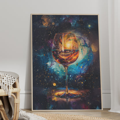 Cosmic Swirl in Wine Glass