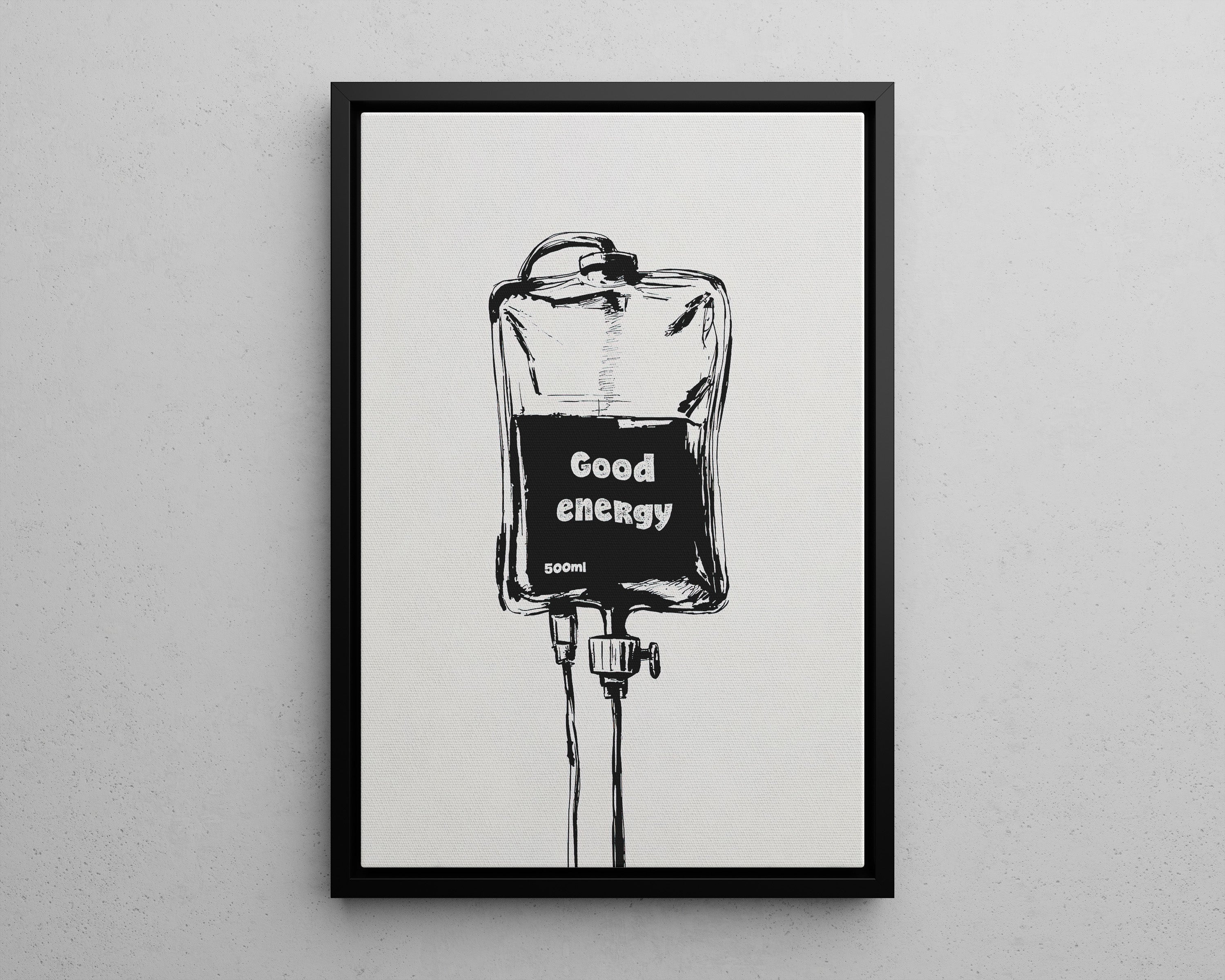 Framed Canvas - Good Energy IV Bag