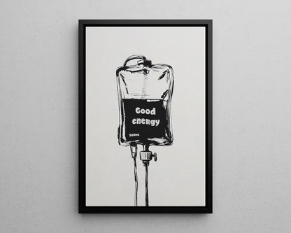 Framed Canvas - Good Energy IV Bag