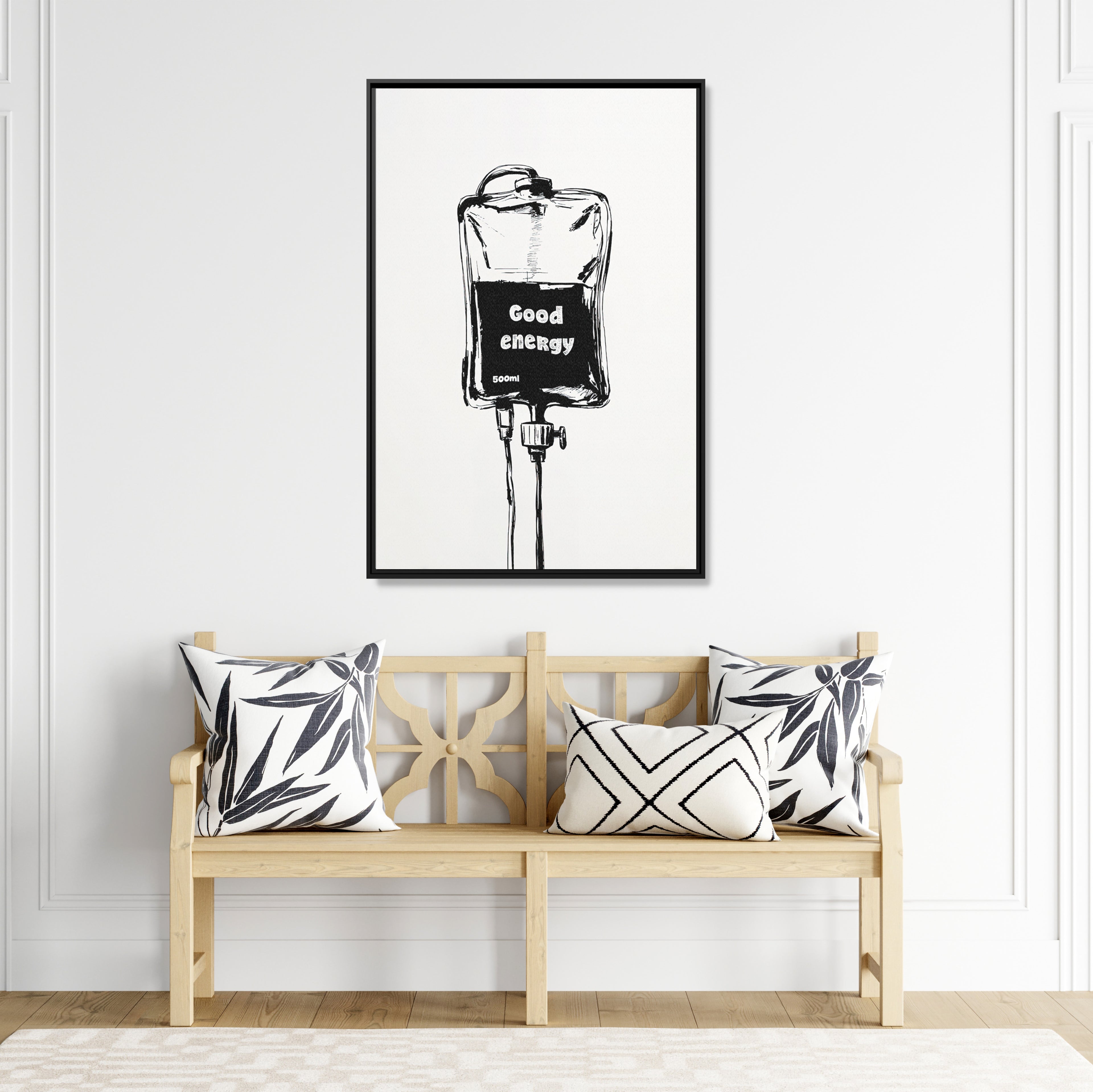 Framed Canvas - Good Energy IV Bag