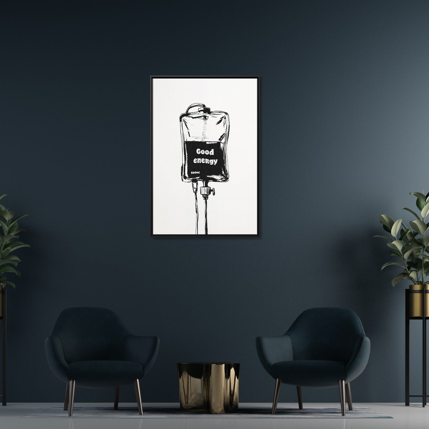 Framed Canvas - Good Energy IV Bag