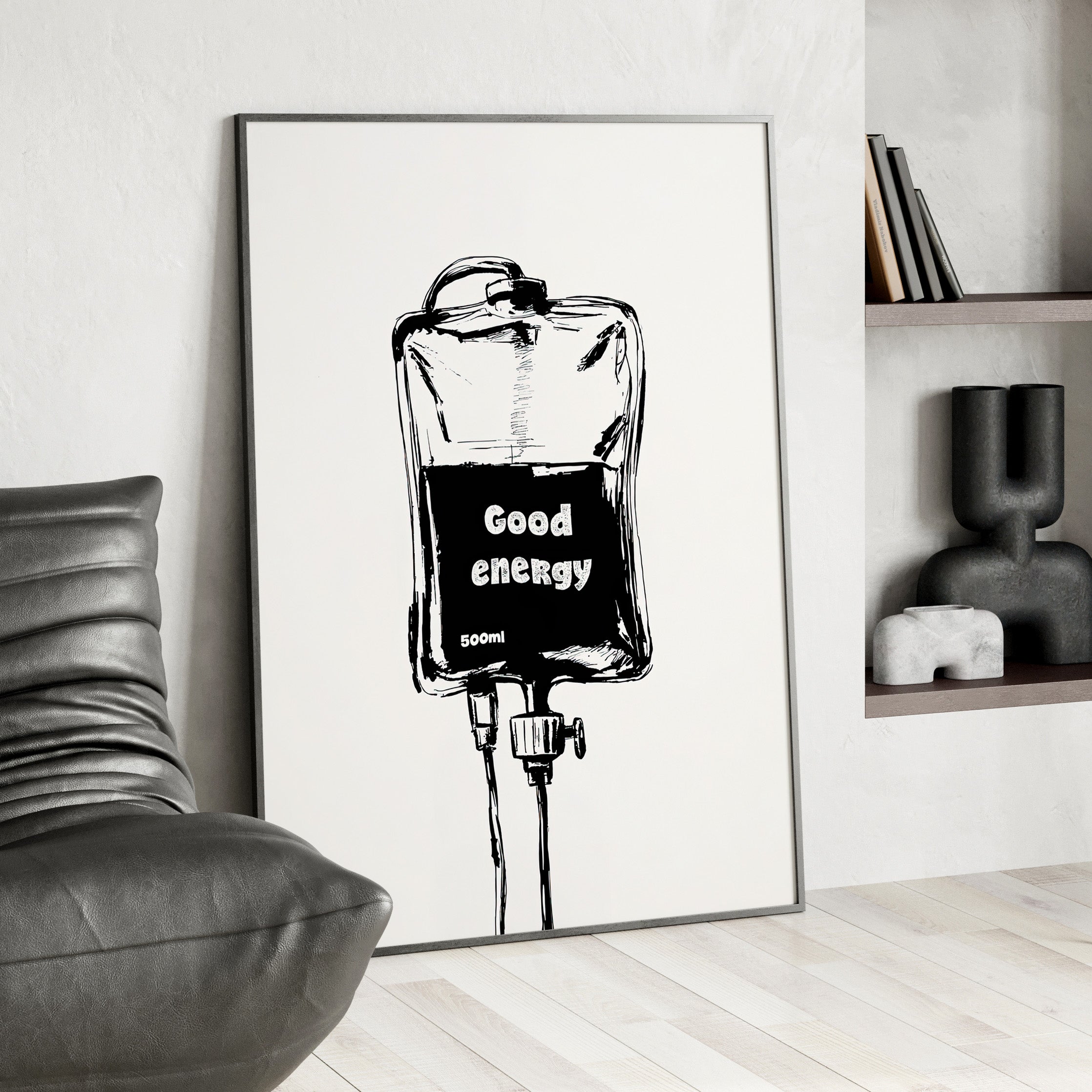 Framed Paper Print - Good Energy IV Bag