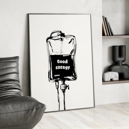 Framed Paper Print - Good Energy IV Bag