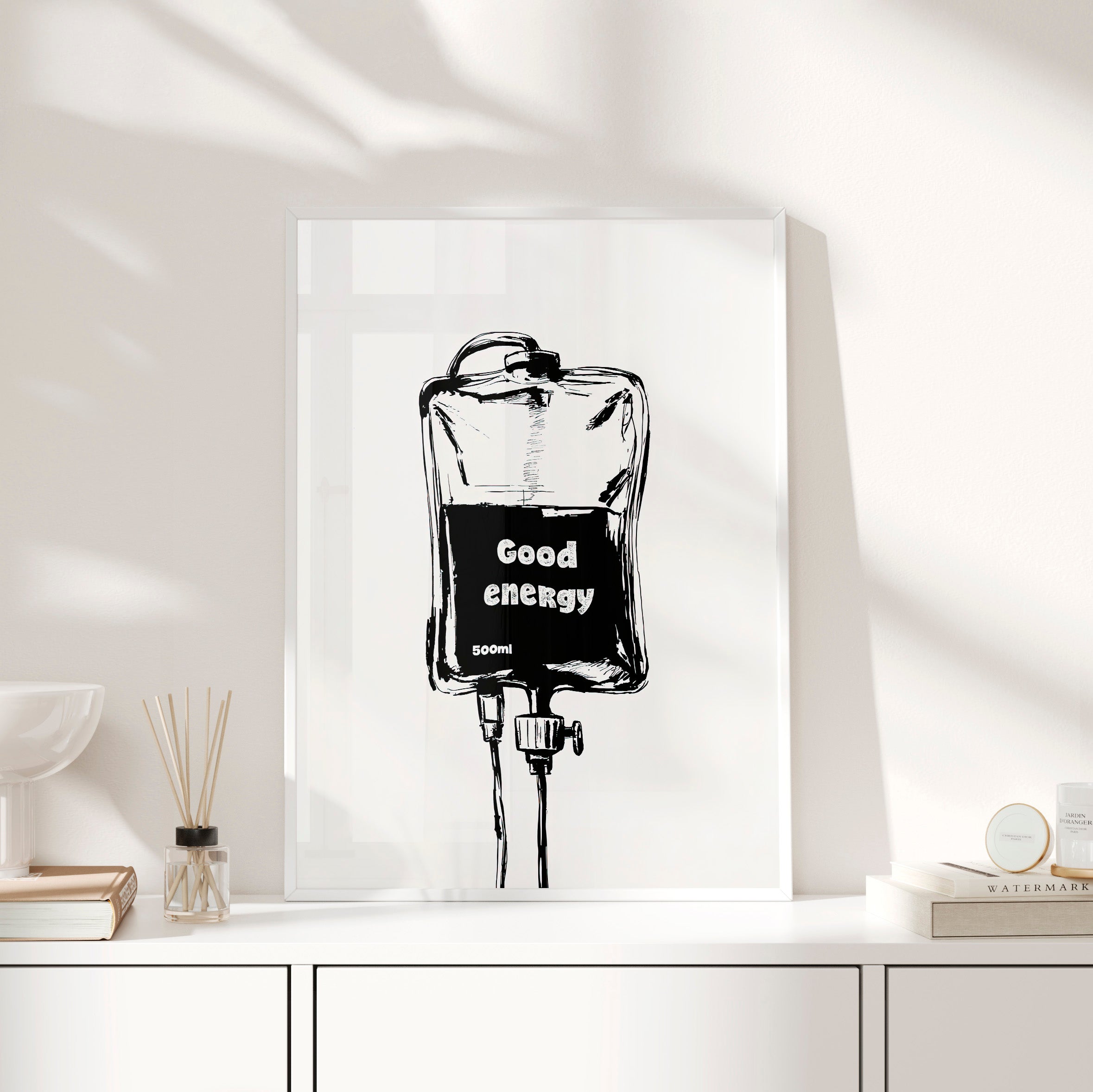 Framed Paper Print - Good Energy IV Bag