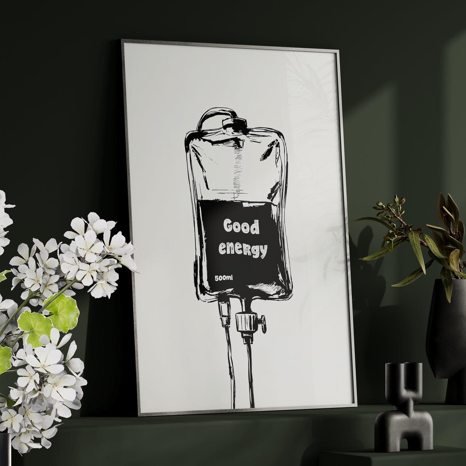 Framed Paper Print - Good Energy IV Bag