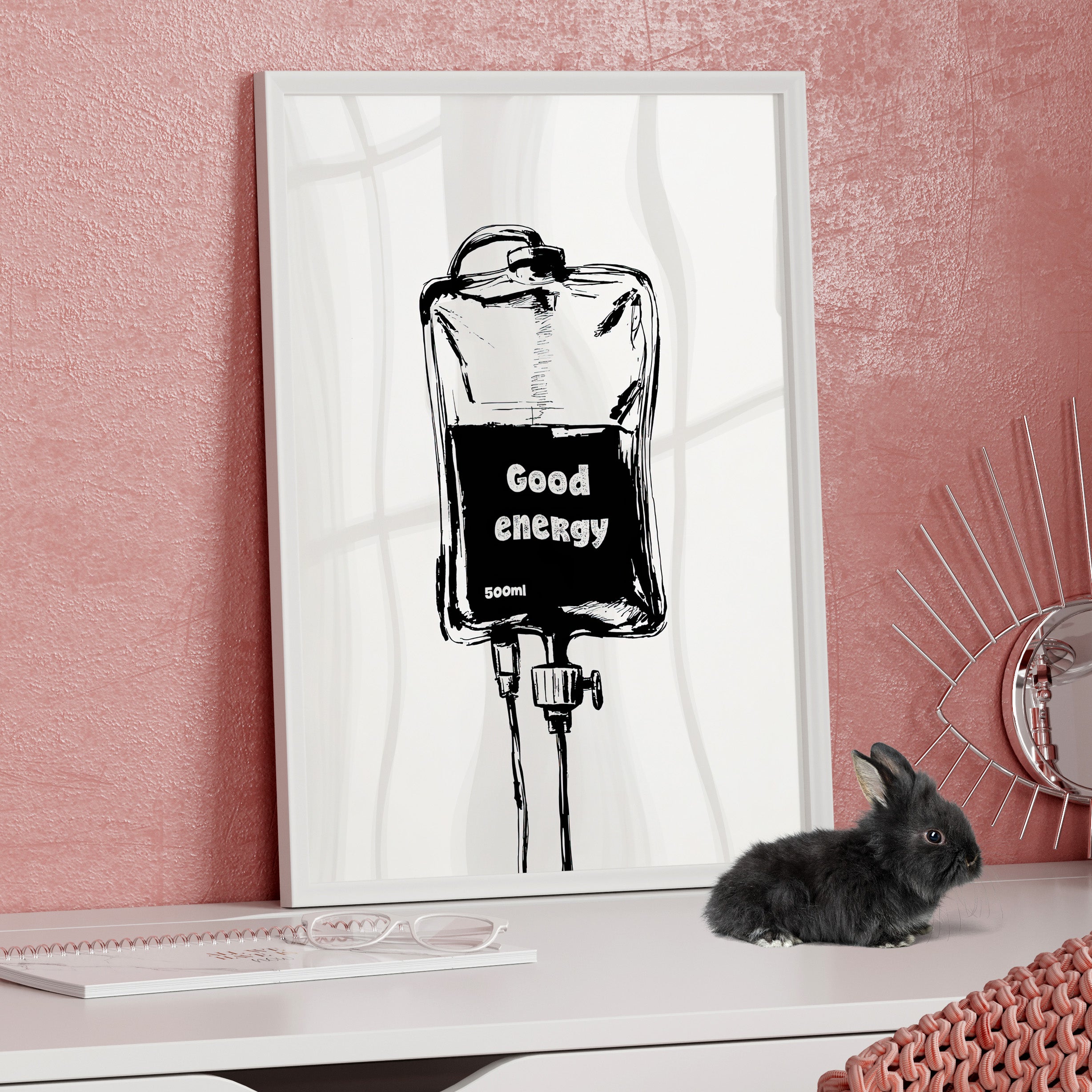 Framed Paper Print - Good Energy IV Bag