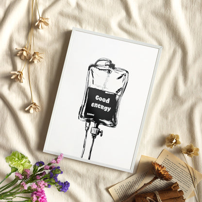 Framed Paper Print - Good Energy IV Bag