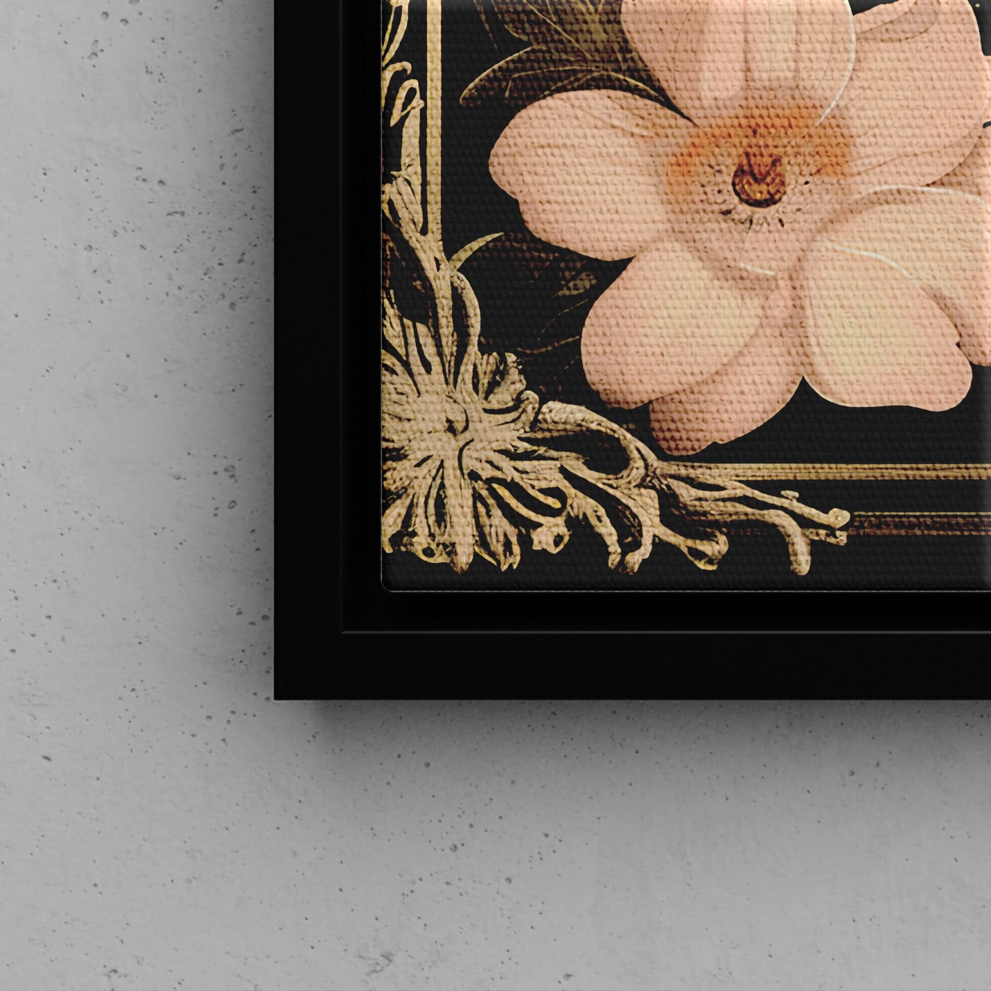 Framed Canvas - Toilet Gator Floral Surprise