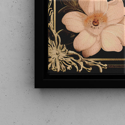 Framed Canvas - Toilet Gator Floral Surprise