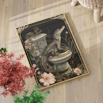 Toilet Gator Floral Surprise