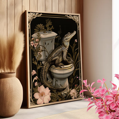 Toilet Gator Floral Surprise