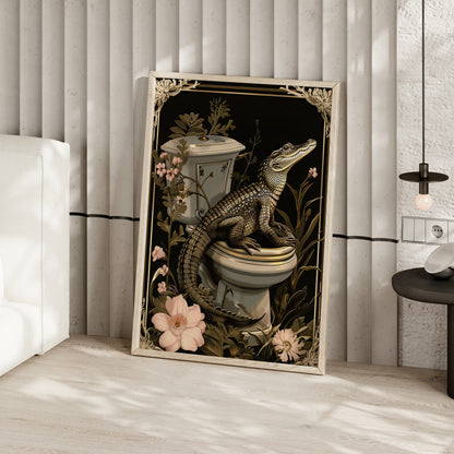 Toilet Gator Floral Surprise