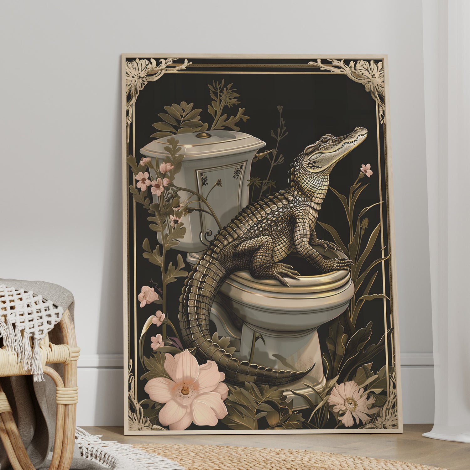 Toilet Gator Floral Surprise