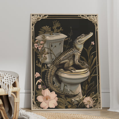 Toilet Gator Floral Surprise