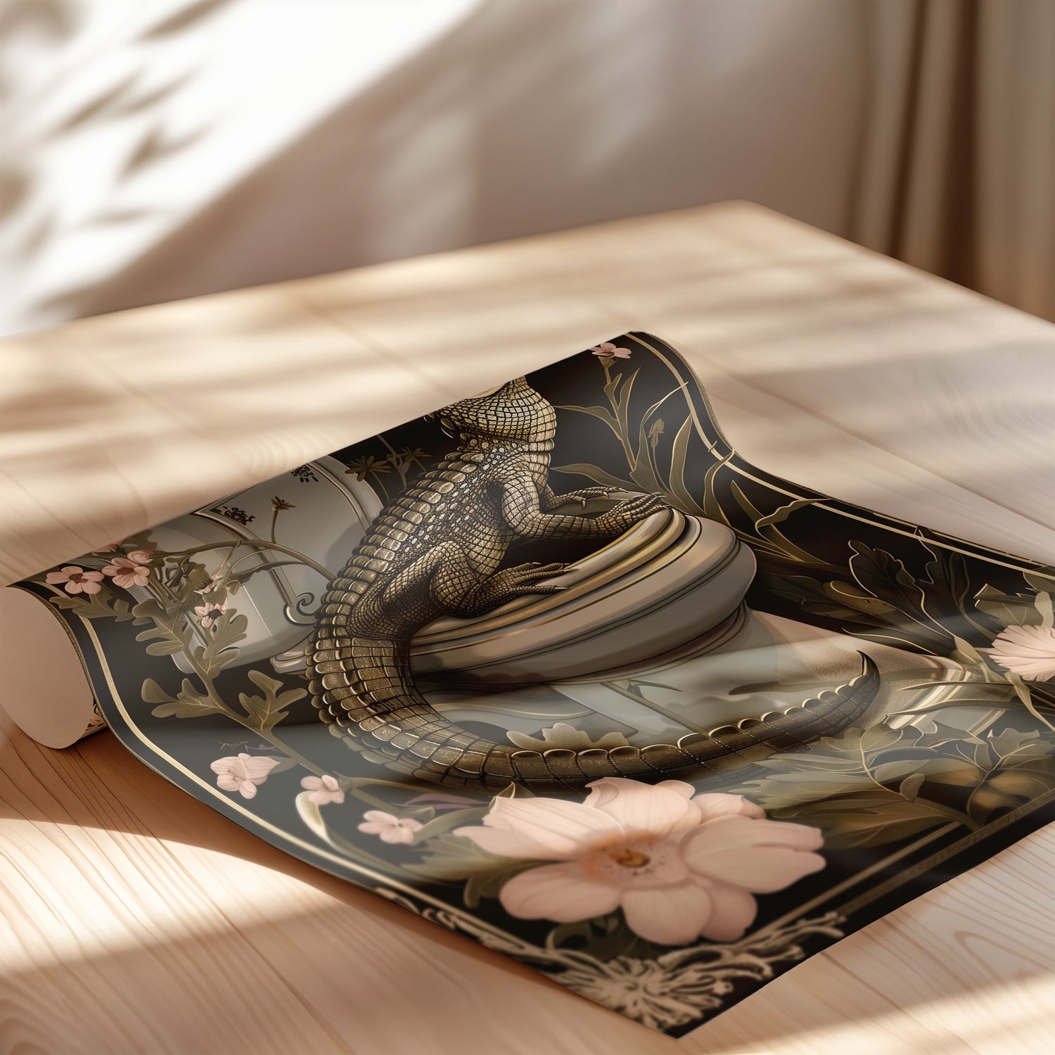 Toilet Gator Floral Surprise