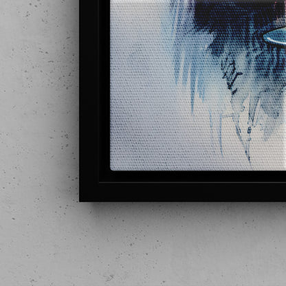 Framed Canvas - Galaxy Within the Wine Glass