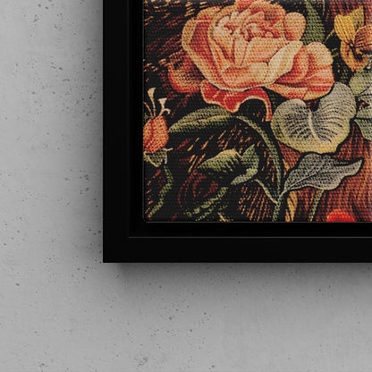 Framed Canvas - Floral Deer Majesty