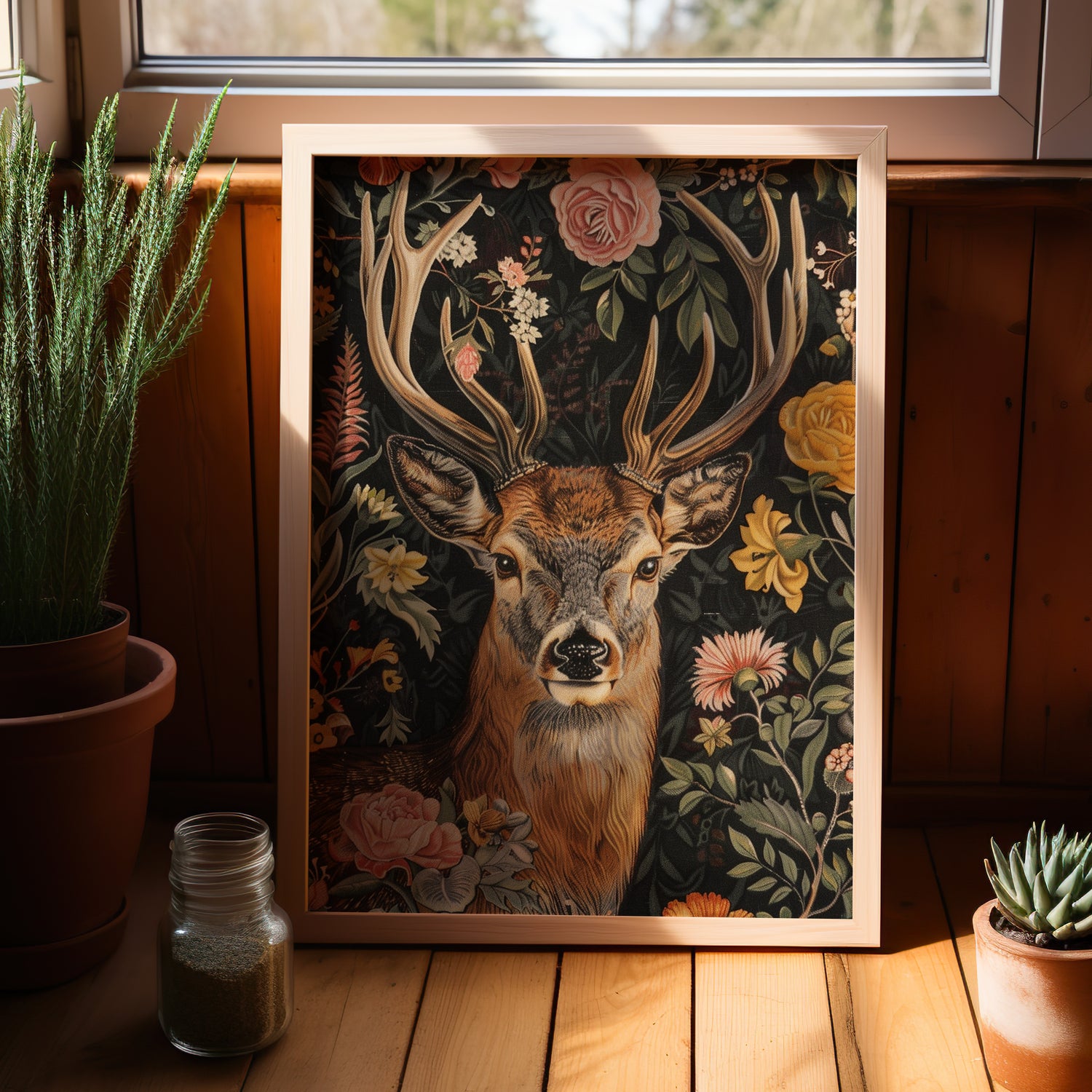 Floral Deer Majesty