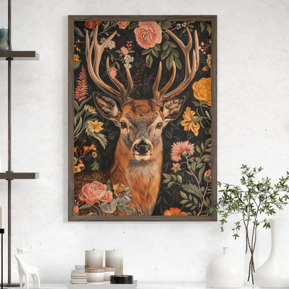 Floral Deer Majesty