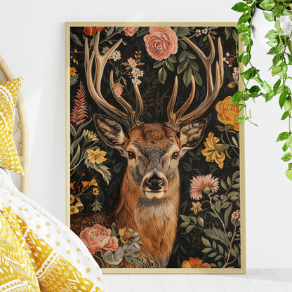 Floral Deer Majesty