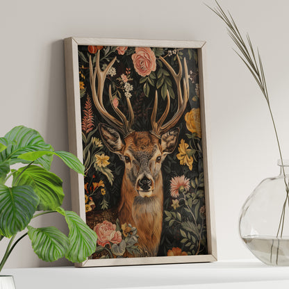 Floral Deer Majesty