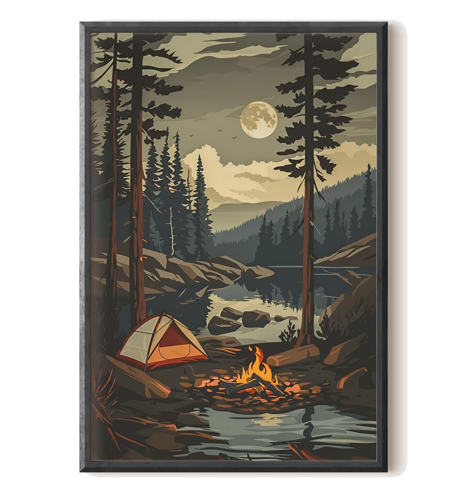 Moonlit Campfire Escape